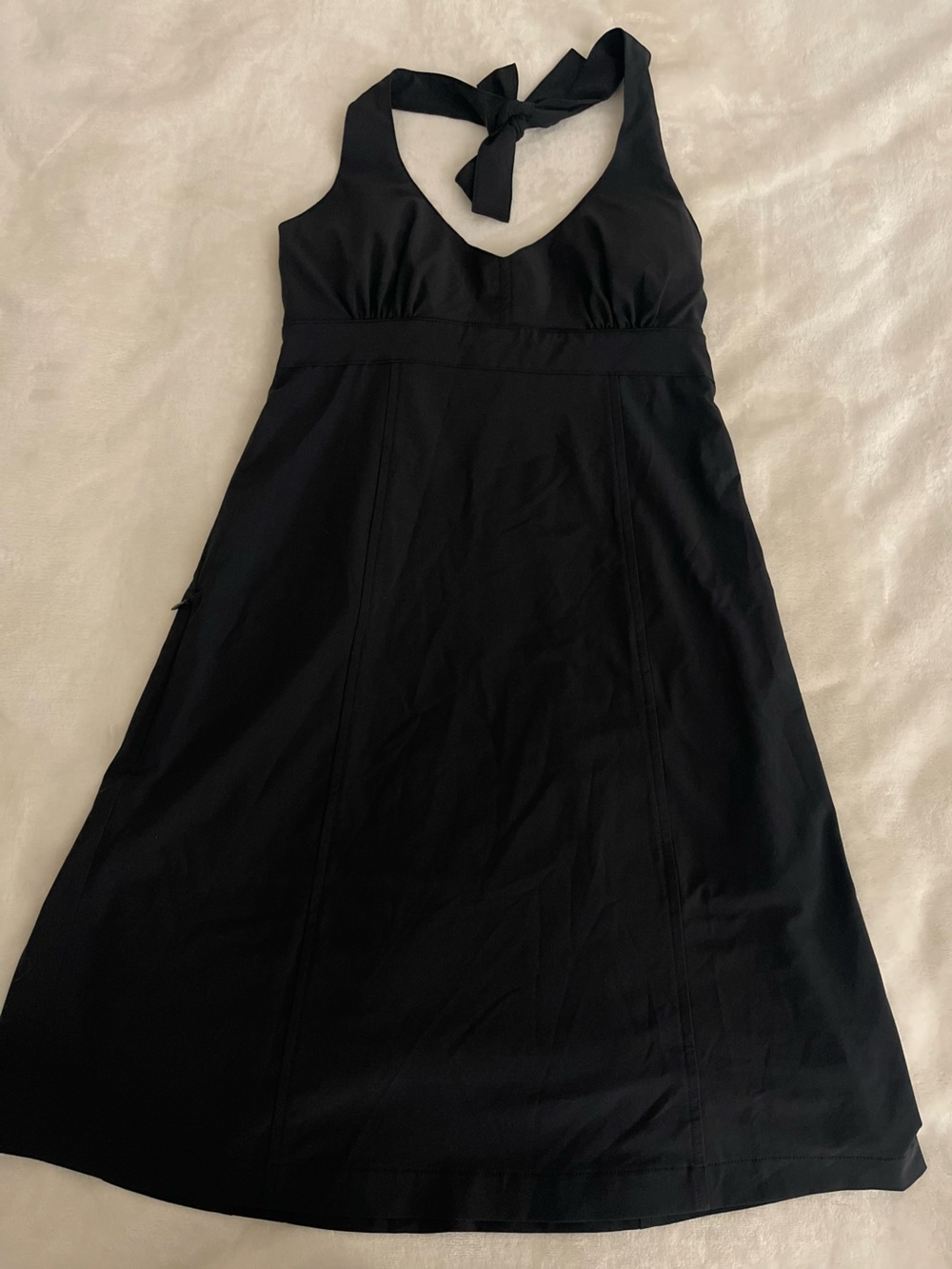 Athleta- Black Halter A-Line Dress